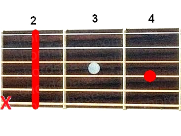 B7sus2 guitar chord fingering